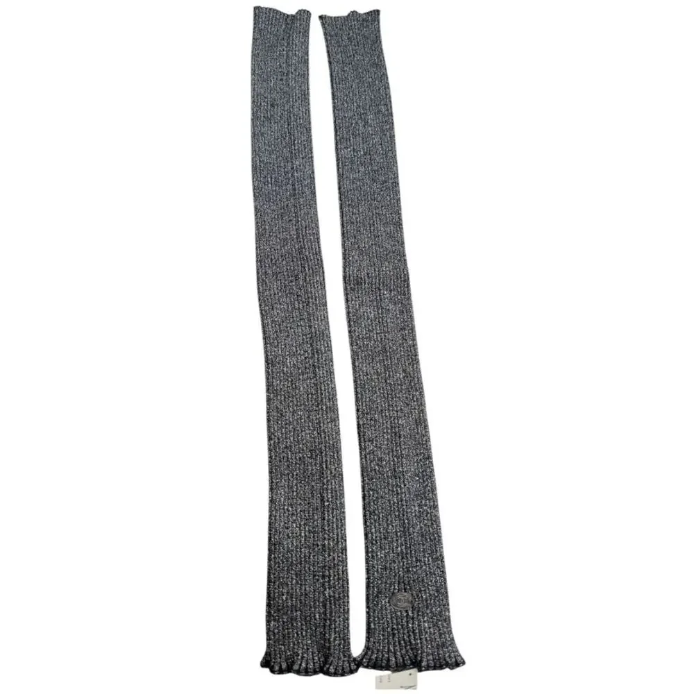 CHANEL gunmetal silver